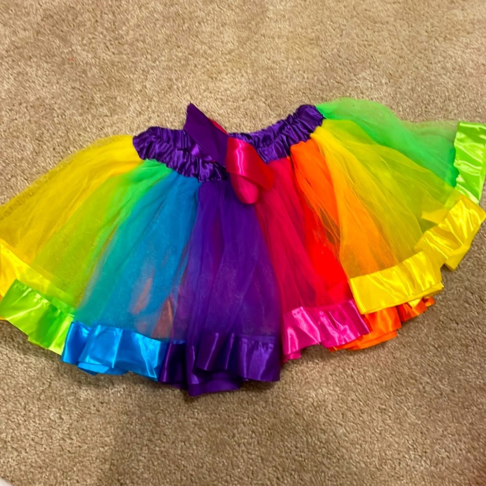 Rainbow toddler skirt
